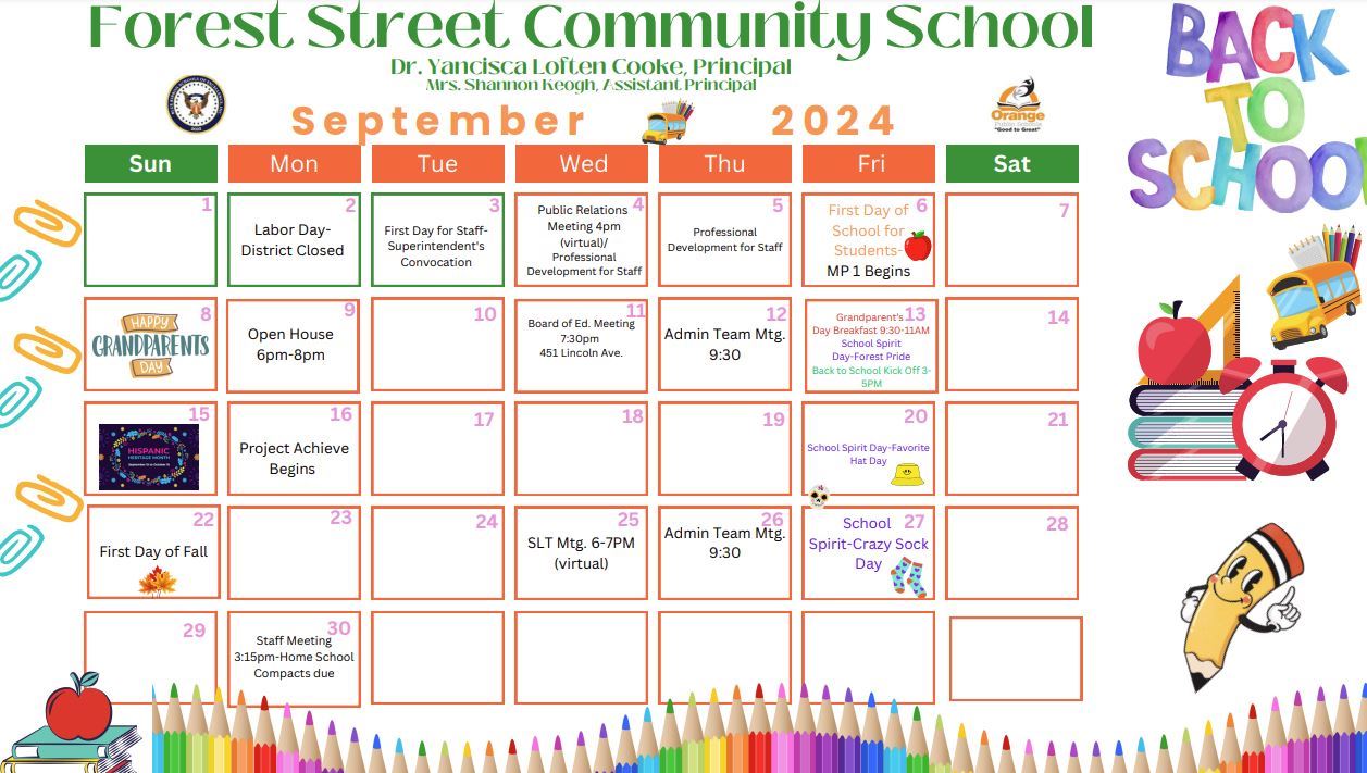 Orange Public Schools / Calendar