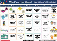  March Menu