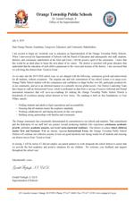 Welcome Message from the Superintendent of Schools