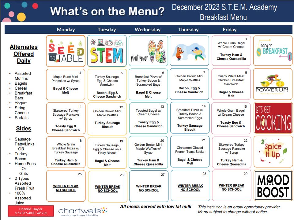  December 2023 Breakfast Menu