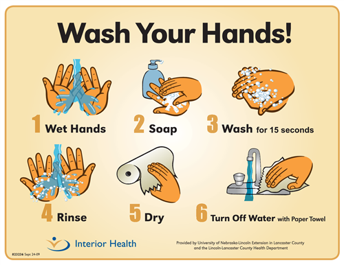 Stay germ free by washing your hands