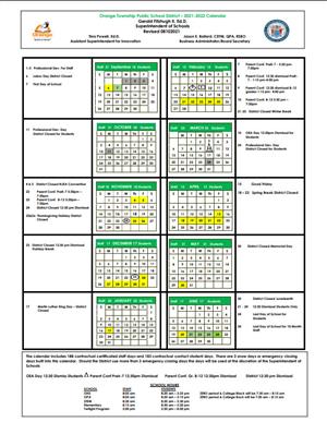 Ops 2021-2022 School Year Calendar