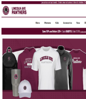  Lincoln Avenue School Online Store